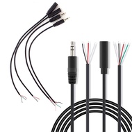 Audio Extension Cable 3.5mm 3 Pin 4 Core Male Female Aux Single Head Line Stereo 3 4 Wires DIY Audio