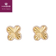 HABIB Oro Italia Everlyn White and Yellow Gold Earring, 916 Gold