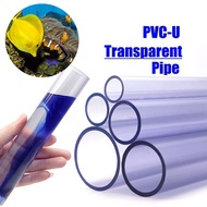 Transparent PVC Pipe Clear Hard Pipe for Fish Tank Aquarium Water Pipe 50cm