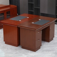 Single Seat Sticker Table Paint Computer Desk High-End with Handle 1.4 Manager Desk Solid Veneer Sup