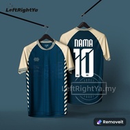 BLUE Nfl Jersey Plain Custom Name Baju Bola Budak Lelaki Perempuan Baju Jersey Custom Nama Dan Nombor Murah Sublimation Jersi Murah Nama Sendiri Lengan Pendek Borong Plus Size