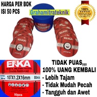 ( HARGA PER BOK ISI 50 Pcs ) BATU GERINDA CUTTING ENKA 107X12X16mm KATING TIPIS ENKA BOK BIRU UNTUK