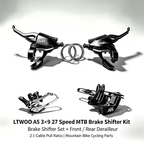 LTWOO A5 3x9 27 Speed MTB Brake Shifter Combo Groupset, Left 3 Right 9 Integrated Lever with Front R