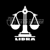 Libra sticker cutting zodiac libra birth 23 september - 22 October