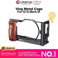 Ulanzi UURig C-G7X III Vlog Camera Cage for Canon G7X Mark III Aluminum Alloy Cage with Wooden Handl