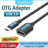 Vention USB C Cable USB 2.0 A Female to Type-C Male OTG Data Cable Round Cable PVC Connector OTG Adapter For Xiaomi Mi 9 Samsung HuaWei XiaoMi GalaxyS 10 MacBook Pro USB C Adapter