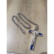 Jesus Cross Necklace - Silver