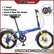 20"(406) Folding Bike - 7 Speed - Disc Brake - Folding Bike / Saiz 20" Basikal Lipat TREKING