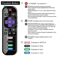 [GrandLarge] Oril RC280 For TCL Roku TV Remote Control Netflix HULU Vudu Key 32S3800 MY