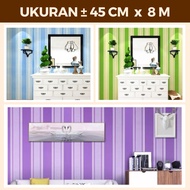 Wallpaper Sticker Wall Sticker Striped Motif Wall Sticker Wallpaper Aesthetic Room Wall Sticker