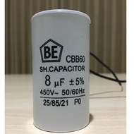 Round CAPACITOR WATER PUMP 8UF 450V 8 UF 450 VOLT CBB60