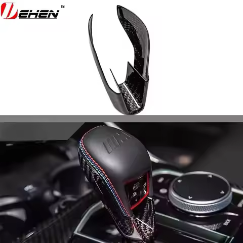 For BMW X3M X4M X5M X6M XM M8 F95 F96 F97 Real Dry Gear Shift Knob Cover Panel Decorative Car Interi