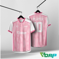 【Custom Name 】2025 New Design Pink！baju Jersey Women's Pink Series Bola Futsal Football Jersey Cheap