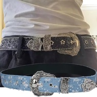Retro Denim Belt - Adjustable Waist Belts - Korean INS Style Waistband - Spice Girls Waistbands - Y2