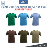 Empiric 160 GSM Plus Size Unisex Short Sleeve T-shirt 3XL to 5XL (9801)