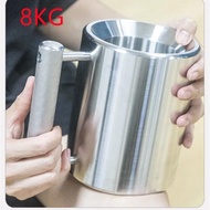 8kg Dumbbell heavy mug 304 Food Grade Stainless Steel Dumbbell Cup Overweight Sports Water Cup