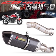 Suitable for Honda CB400F Exhaust Pipe Modified CB400X Middle Section Exhaust Connection Pipe Modifi