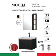 Mocha Honeycomb Basin Cabinet MBF95003 Kabinet Tandas cabinet sinki bilik air toilet ceramic basin with mirror