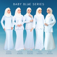(S - 4XL) Baju Kurung Sedondon Bridesmaid BABY BLUE Series