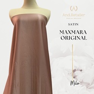 Kain Satin Maxmara Original Silk Warna Coklat Milo Mocca
