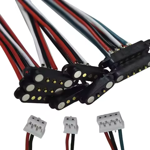 2Pcs Adapter Cable Connector, Magnetic 2/3/4Pin, 2A, Male Female, for Upgraded RC Models Components