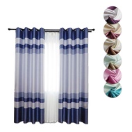 1pcs Ring Eyelet Curtain Sun Insulation Langsir Thick Window Blackout 70% Shading UV Protection 100c
