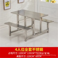 Cante Student Economical Combination Person Stainless Steel Dining Table Chair Person Conjoined Pers