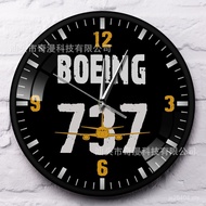 Home Boeing 737BOEING House Fashion Wall Clock Clock Accidental Shell 737 Wall Clock Airplane Decora