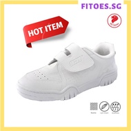 SPAKO F500 Vel-cro (Stick On) School Shoes White