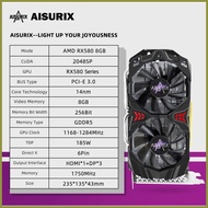 ◆ ◫ ✑ AISURIX RX580 8G Graphics Cards AMD GDDR5 GPU RX 580 8GB 256Bit 2048SP Computer PC Black Myth