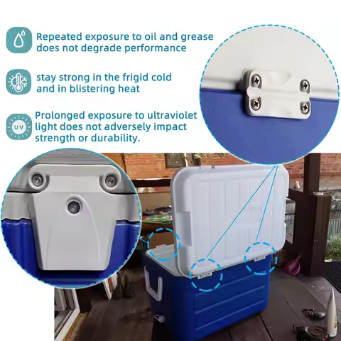 2026 New Cooler Hinge And Latch Kit For Igloo Repair, 4 Hinges 2 Latches With Screws, Replacement Pa