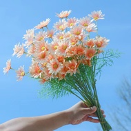 A bouquet of five flowers Home decoration floral art Artificial flowers Small Zou Ju Imitation five