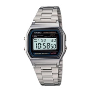 [Creationwatches] Casio Digital Stainless Steel Daily Alarm A158WA-1DF A158WA-1 Mens Watch