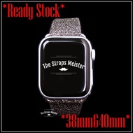 38mm & 40mm AW Glittering Luxurious Watch Straps Watch Band (Glittering Black)