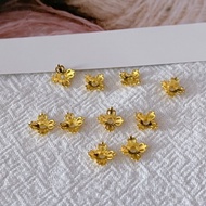 Four-Leaf Receptacle Gold-Covered Accessories 14k16k DIY Handmade Crystal