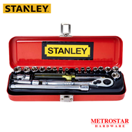 Stanley 21 Piece A/F & Metric 1/4" Drive Socket Set