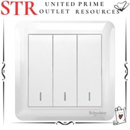 Schneider Electric Switch - (10AX 250V 3 Gang Switch, White)