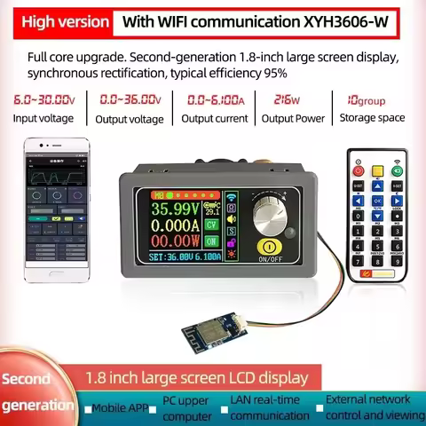 XYH3606 DC DC Boost Buck Converter CC CV 0-36V 6A Power Module Adjustable Regulated laboratory power