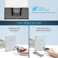 Eyoyo EY-022 2D Bluetooth Barcode Scanner Wireless Back Clip-on Phone Bar Code Scanner Adjustable fo