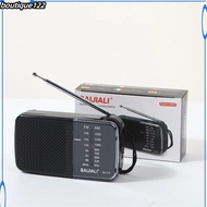 BOU KK-218 AM FM Radio Telescopic Antenna Radio Receiver Battery Operated Portable Radio Best Reception For Elder Home