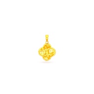 Sylvan Clover Pendant in 999 Gold by Ngee Soon Jewellery