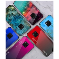 Huawei P20 P20 Pro P30 P30 Pro Mate 20 Mate 20 Pro Color Gradient Aesthetic Tempered Glass Phone Case
