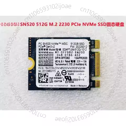 SN520 256GB M.2 2230 NVMe Protocol PCIe SSD Genuine Solid-State Drive