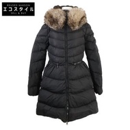 二手 Moncler MIRIELON 羽絨服，藍色霜狐狸毛，2 碼