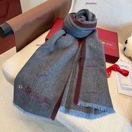 順豐包郵 💯全新   zhou Mis  Loro Piana cashmere scarf, grey with red trim