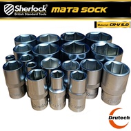 MATA Sherlock Shock Bit 1/ 2 Inch 8mm - 36mm Tools Socket Wrench Chrome Vanadium Material 3124 Socke