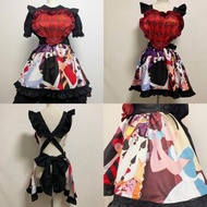 日本稀有絕版Halloween萬聖節cosplay 愛麗絲Alice紅心皇后打扮衣服圍裙迪士尼妙妙貓生蠔bb baby oysters 愛麗絲夢遊仙境Alice in Wonderland柴郡貓吊飾掛
