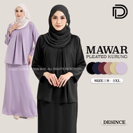 🇲🇾 DESINCE Baju  Women Mawar Pleated Kurung Baju Kurung Wanita WW 020