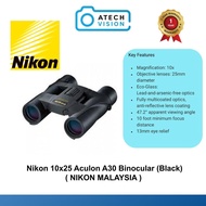 ( READY STOCK ) Nikon 10x25 Aculon A30 Binocular (Black)