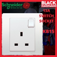 BLACK HARDWARE Schneider Electric Extension Switch Plug Socket E15R Suis Soket Lampu Rumah Moden Ele